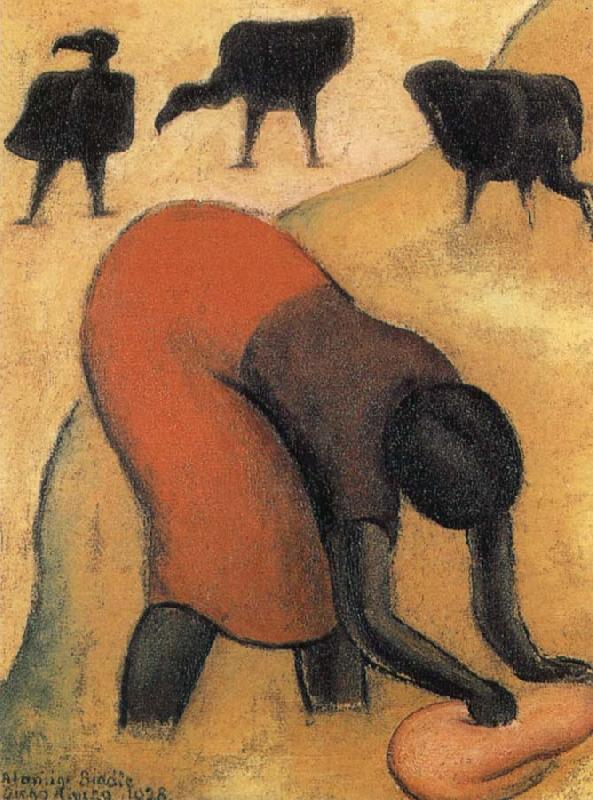 Diego Rivera woman cleaning and eagle
